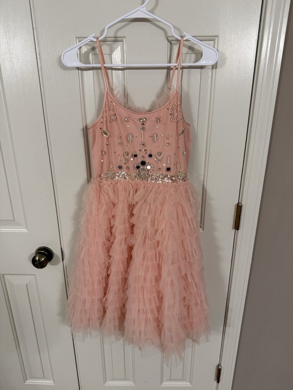 Tutu Du Monde Girls Tulle Dress Pink Embellished Pearl Crystal Sequin